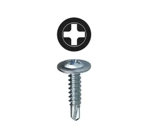 SCREW SELF DRILL 8 X 1/2" WAFER PH PIBR 100PC