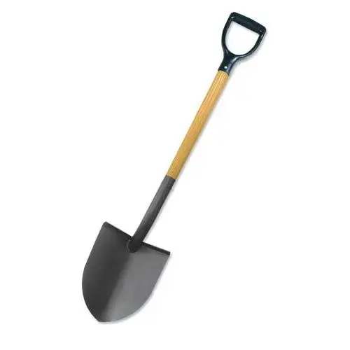 DARIX-HANDLE ROUND POINT SHOVEL, WOODEN STICK HANDLE - SHRPOM 