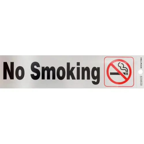 SIGN 2 X 8 BLACK NO SMOKING - 839838