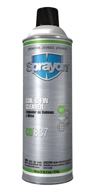 SPRAYON CD887 AEROSOL COIL AND FIN CLEANER 18oz WHITE COLOR 1EA - SC0887000