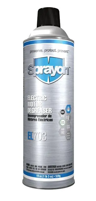 SPRAYON S00703000 EL703 SOLVENT-BASED ELECTRIC MOTOR DEGREASER 20oz  AEROSOL CAN LIQUID - S00703000