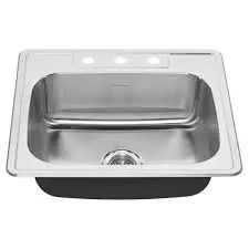 SS SINK 25" x 22" x 6" x .06 SINGLE BOWL 3-HOLE - BM25226