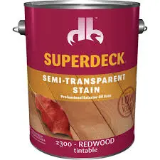 SUPER DECK SEMI-TRANSPARENT STAIN PROFESSIONAL EXTERIOR OIL BASE - 2300 RED WOOD TINTABLE GAL - SC0023004-16