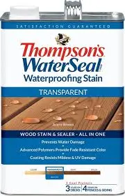 THOMPSON WATERPROOFING STAIN TRANSPARENT ACRON BROWN GAL - TH041841-16