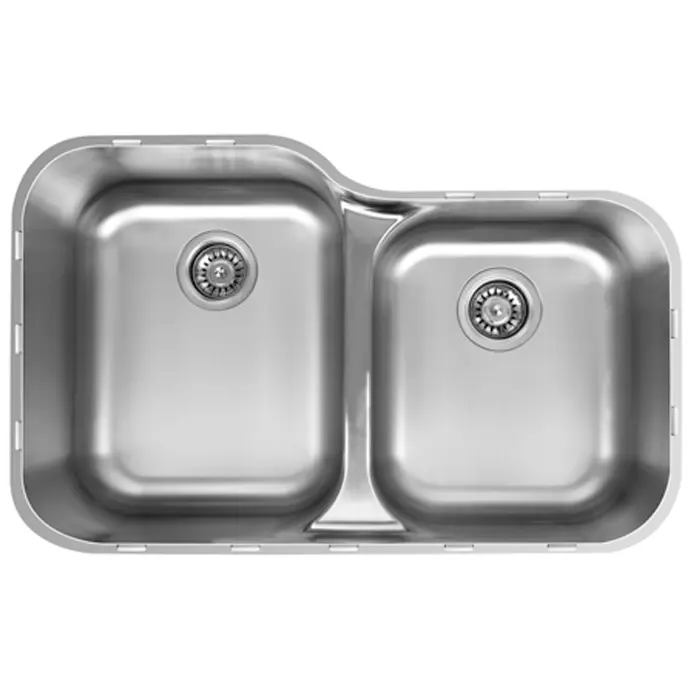TOPZERO SEAMLESS EDGE SS SINK 60/40 SPLIT 30" X 18.3/4" X 9/7" MONACO - TZL375.64