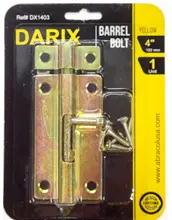 TOWER BOLT YELLOW ZINC 3'' WITH SCREW-DX1402 