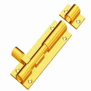 TOWER BOLT YELLOW ZINC 4" WITH SCREW - DX1403