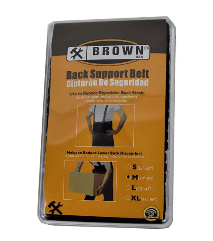 TTT- BACK SUPPORT BLACK M BROWN USA - BRDF031M