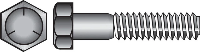 USS Hex Cap Screw 3/8 x 4