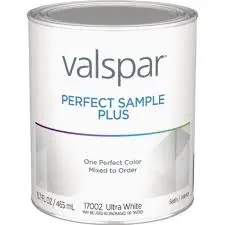 VALSPAR COLOR SAMPLE SATIN ULTRA WHITE PINT - 028.0017002.004