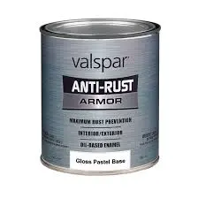 VALSPAR INTERIOR/ EXTERIOR ANTI-RUST ARMOR OIL GLOSS ENAMEL PASETEL, GLOSS, PASTEL BASE 1GAL - 044.0021805.007