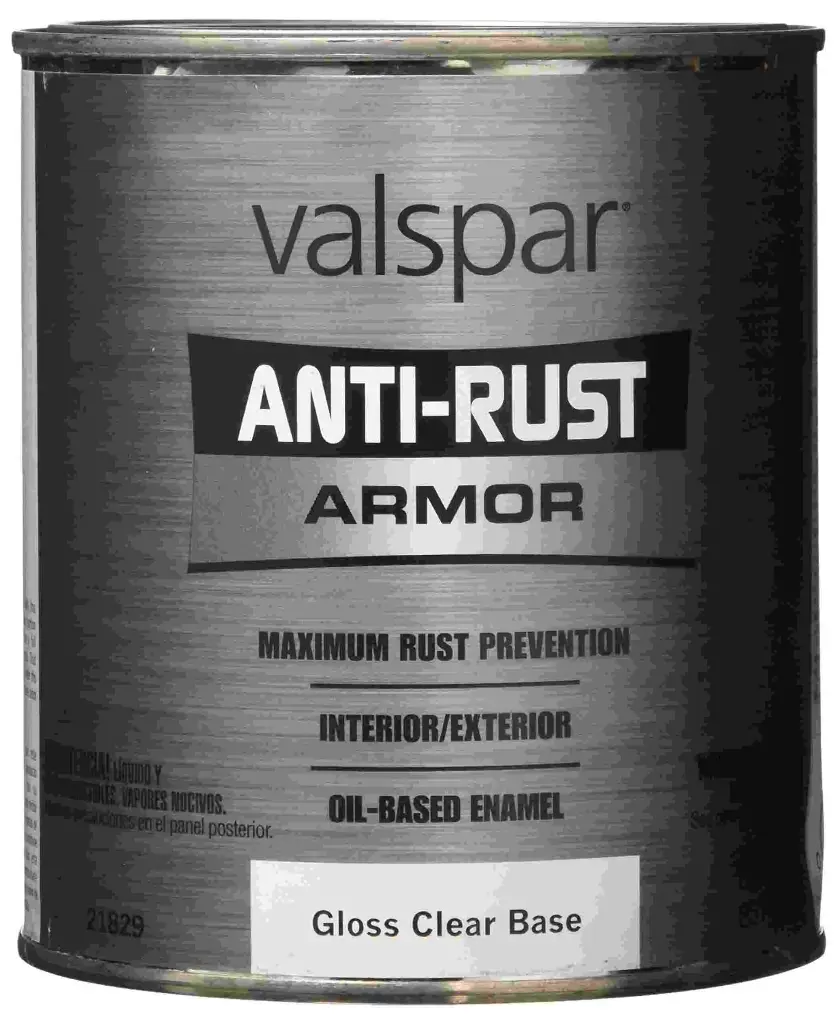 VALSPAR INTERIOR/ EXTERIOR ANTI-RUST ARMOR OIL GLOSS ENAMEL SATIN CLEAR QUART - 044.0021811.005