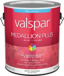 VALSPAR MEDALLION EXTERIOR ACRYLIC PAINT FLAT WHITE 1GAL - 027.0045...