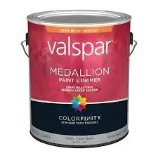 VALSPAR MEDALLION EXTERIOR SEMI-GLOSS ACRYLIC PAINT WHITE 1GAL - 02