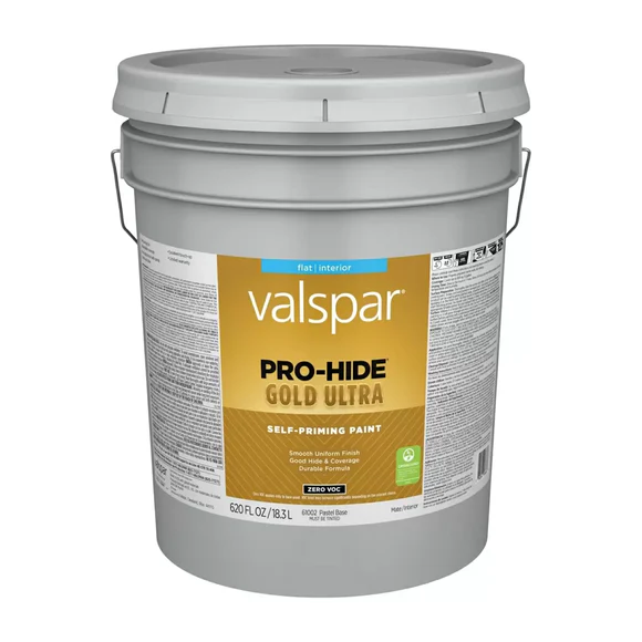 VALSPAR PRO-HIDE GOLD ULTRA EXTERIOR FLAT PASTEL BASE 5 GAL