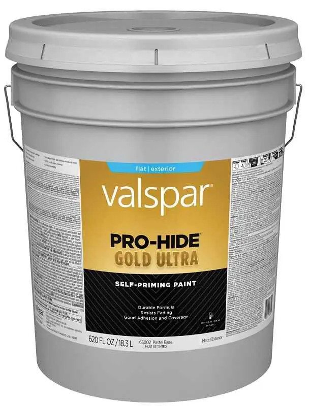 VALSPAR PRO-HIDE GOLD ULTRA EXTERIOR FLAT PASTEL BASE 5 GAL - 028.0065002.008