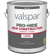 VALSPAR PRO-HIDE NEW CONSTRUCTION INTERIOR LATEX WHITE PRIMER GAL - 028.0091111.007