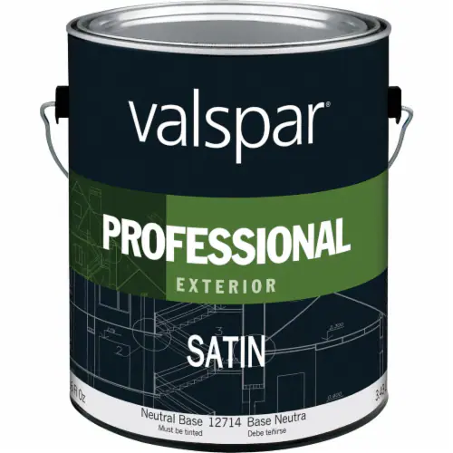 VALSPAR PROFESSIONAL EXTERIOR LATEX PAINT SATIN NEUTRAL BASE 1 GAL - 045.0012714.007