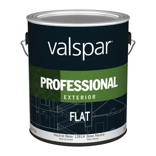 VALSPAR PROFESSIONAL FLAT NEUTRAL BASE EXTERIOR PAINT 1 GAL - 045.0012614.007..