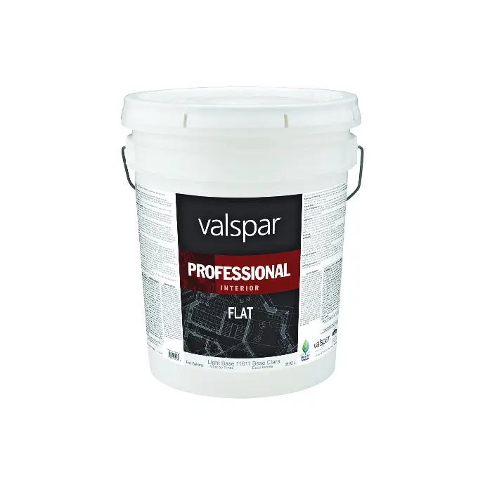 VALSPAR PROFESSIONAL INTERIOR LATEX PAINT FLAT LIGHT BASE 5GAL - 045.0011611.008