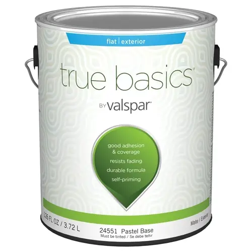 VALSPAR TRUE BASICS EXTERIOR PAINT FLAT PASTEL BASE GAL - 080.00245...