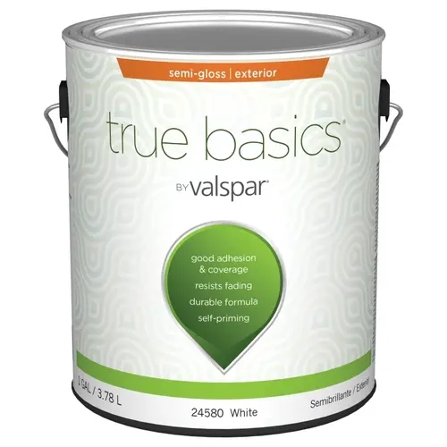 VALSPAR TRUE BASICS EXTERIOR PAINT SEMI-GLOSS WHITE GAL - 080.00245...