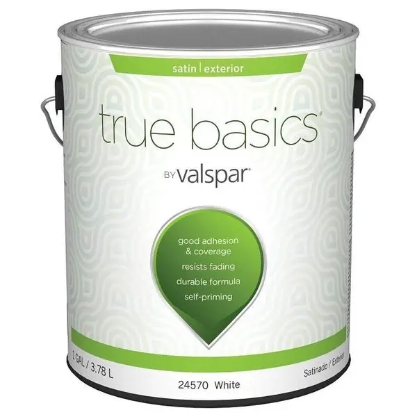 VALSPAR TRUE BASICS EXTERIOR SATIN WHITE 1-GAL - 080.0024570.007