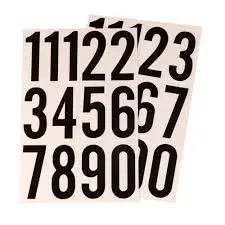 VINYL BLACK/WHITE NUMBERS 3" SET HY-KO - MM-4N