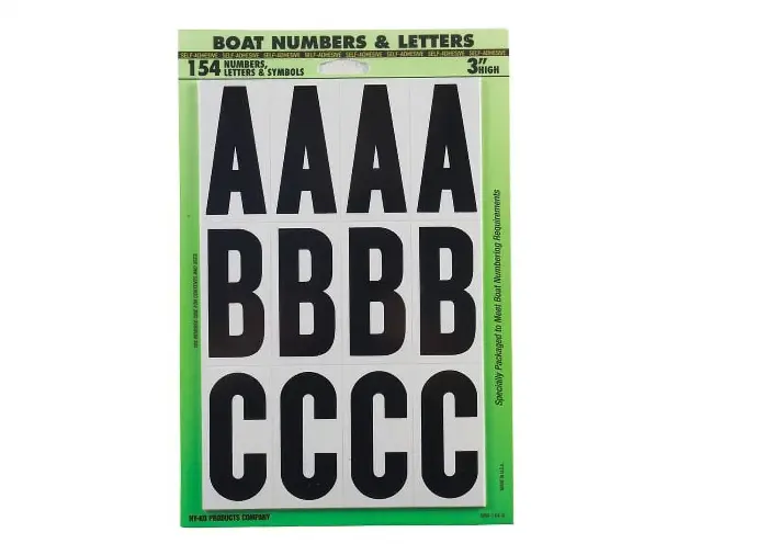 VINYL NUMBER AND LETTER 3" SET - MM-144-B