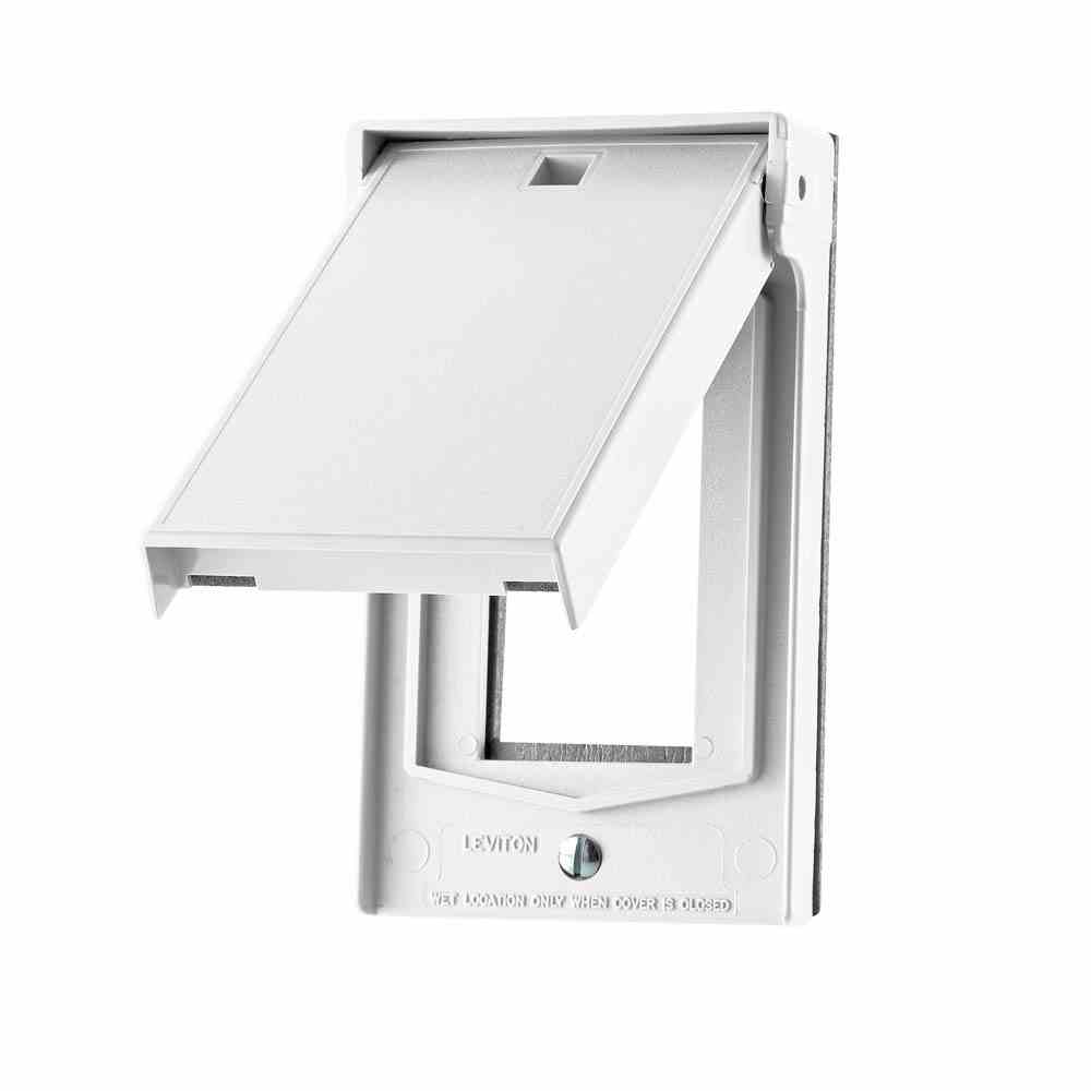 W/P Decorative GFCI outlet cover (WHITE) LEVITON - 003-04996-00W
