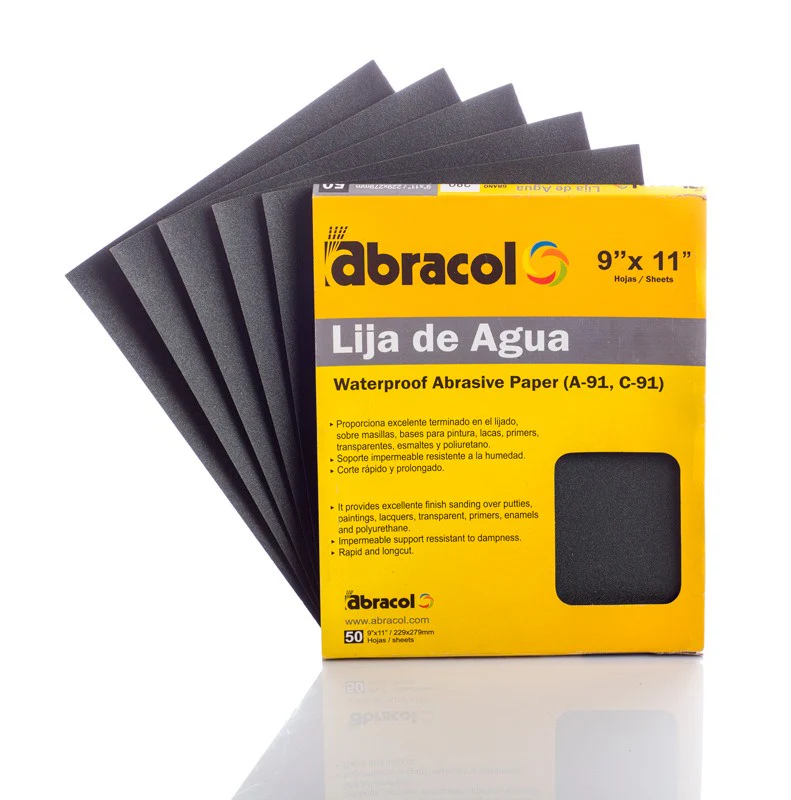 WATER PROOF SAND PAPER IN A SHEET 9" X 11" 600GRIT - ABRACOL