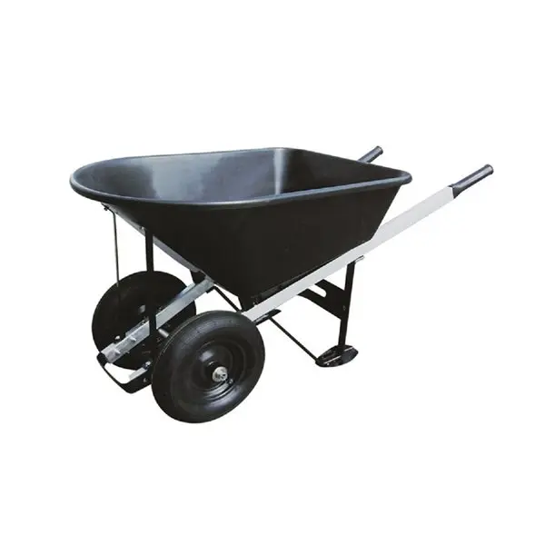 WHEELBARROW 2-WHEEL METAL, METAL HANDLE 8-CBF ORANGE - TR CAR82