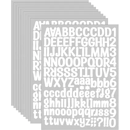 WHITE VINYL LETTER & NUMBERS 3" 184 PCS  HY-KO - 30015