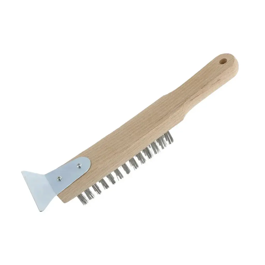 WIRE BRUSH 4 ROW W/SCRAPPER - WB104SC