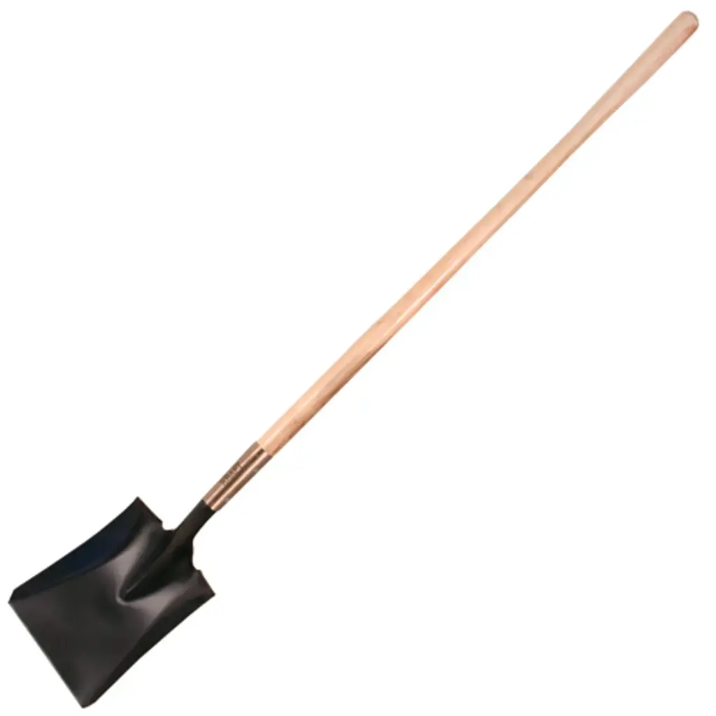 SHORT HANDLE SQUARE POINT SHOVEL, WOODEN HANDLE OMEGA - SHSPOM