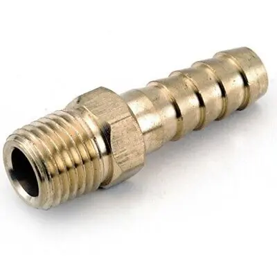 INSERT 1/4" B X 1/4" MPT BRASS HOSE BARB - 757001-0404