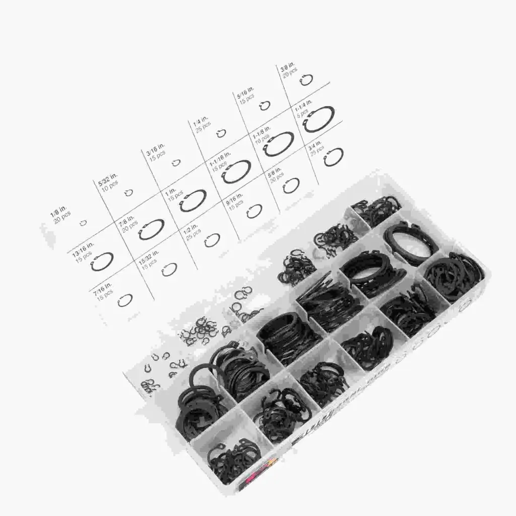 SNAP RING ASSORTMENT 300PCS (SINGLE) - CZSR300