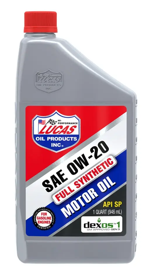 LUCAS 0W20 SYNTHETIC ENGINE OIL API-SN QUART - 10564LUC
