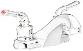 EZ-FLO 4'' 2-HDL Lavatiry Faucet w/o Popup, Chrome 10258