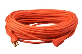 100' OUTDOOR EXTENSION CORD ORANGE 16/3 BROWN USA - 67363