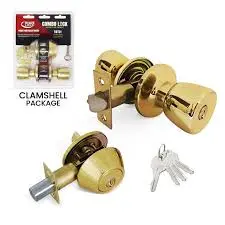 PREMIER LOCK GT TULIP ENTRY LOCKSET US3 BRASS KW1 - EL05