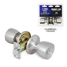 PRMIER LOCK GT TULIP PRIVACY LOCKSET STAINLESS US32D KWI - PR06