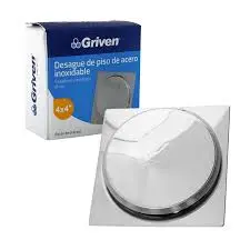 Floor Draine Stainless Steel 4X4'' W-CHROME Cover A367-SD-10P