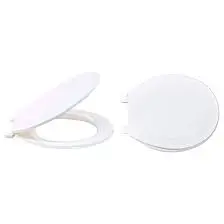 EZ-FLO PLASTIC ROUND TOILET SEAT, WHITE 65901