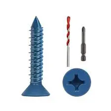 HEX BLUE SCREW 3/16X2-1/2'' 100PCS/CS