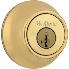 KWIKSET 660 SINGLE CYLINDER DEADBOLT 660CP US3 K6 POLISHED BRASS