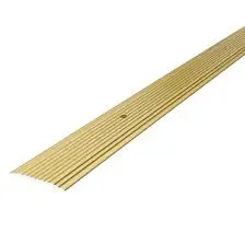 MD BUILDING 1-1/4" x 72" SATIN BRASS ALUM SEAM BINDER w/SCREW NAILS