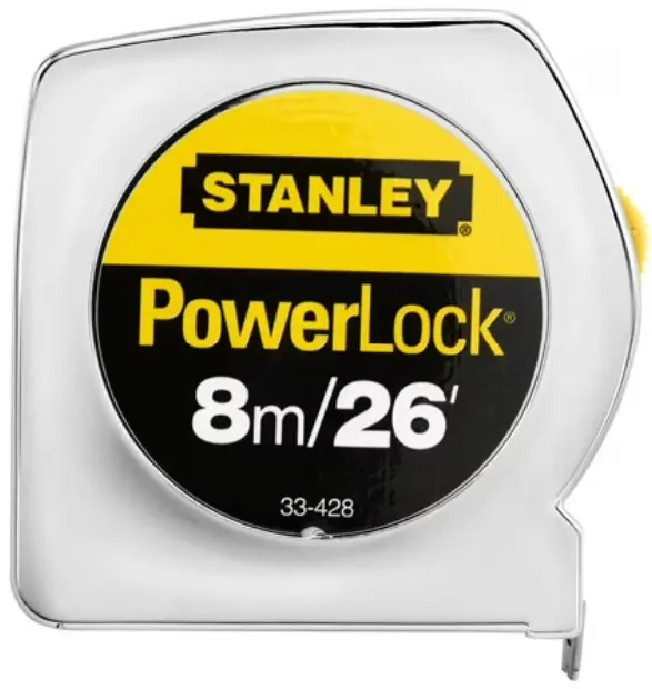 POWER LOCK TAPE MEASURE STANLEY 1" x 26' - 33-428