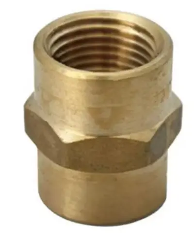 1/2" FIP x 3/8" FIP BRASS REDUCING COUPLING - 4505186