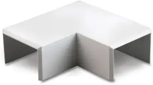 TRUNKING FLAT ANGLE 16mm X 16mm YAF1 WHI